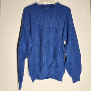 Vintage Astorone Cozy Blue Knit Crewneck Sweater